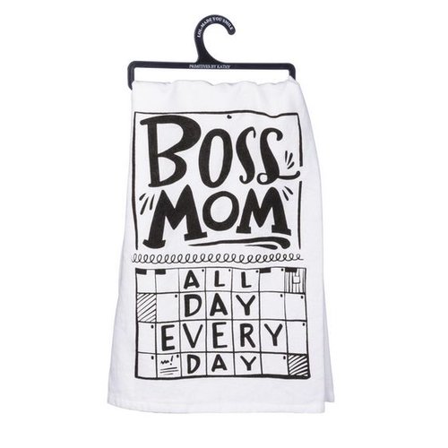 PRIMITIVES BY KATHY Primitives Boss Mom Dish Towel 33195 PRIMITIVES BY KATHY Primitives Boss Mom Dish Towel 33195
