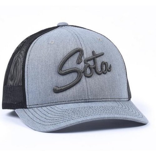 Sota Clothing Sota Script Classic Snapback Heather Grey/Black Sota Clothing Sota Script Classic Snapback Heather Grey/Black