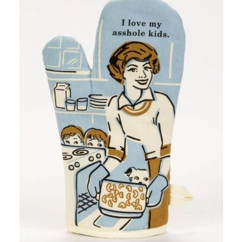BLUE Q Blue Q Love My Asshole Kids Oven Mitt BLUE Q Blue Q Love My Asshole Kids Oven Mitt