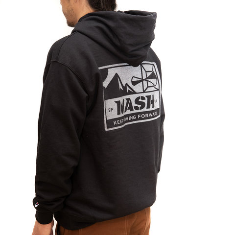 MASH Bolt Hoodie Champion Black with Reflective MASH Bolt Hoodie Champion Black with Reflective