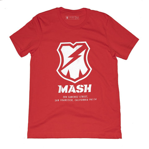 MASH Shop T-Shirt Bright Poppy with Reflective MASH Shop T-Shirt Bright Poppy with Reflective