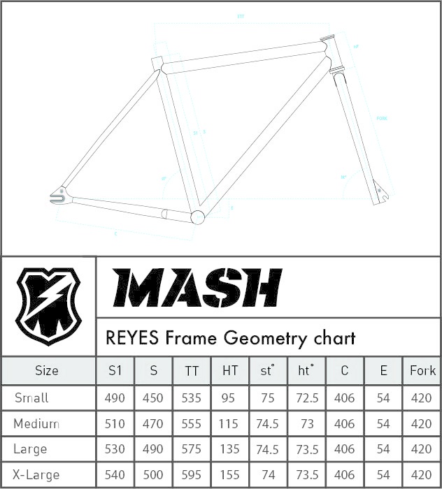 MASH Reyes Steel Frameset - MASH STOREROOM