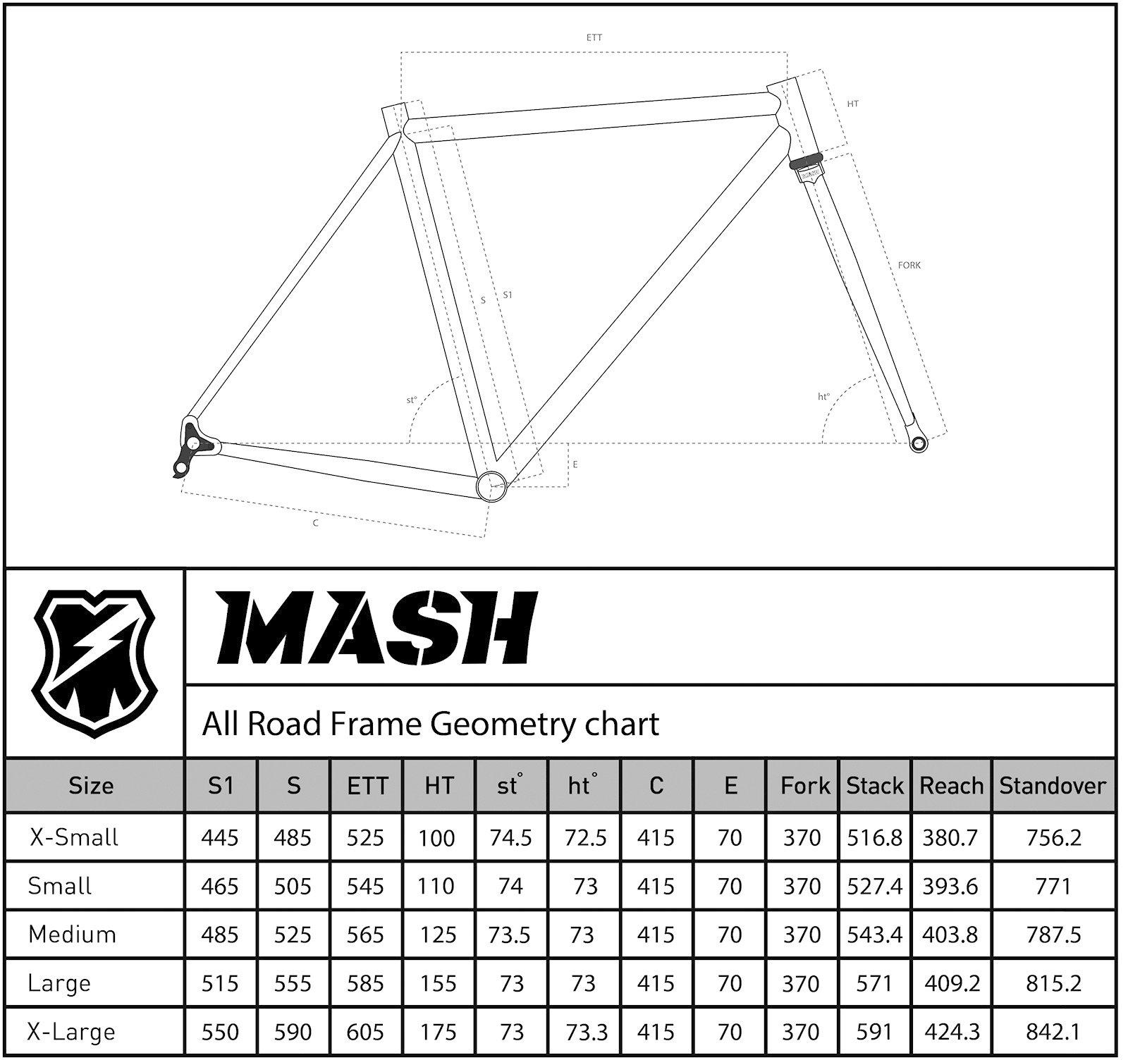 MASH All-Road Frameset Silver Smoke - MASH STOREROOM