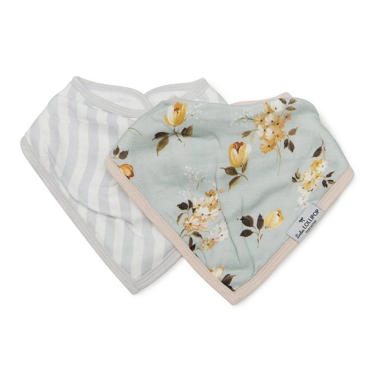 Loulou Lollipop LOULOU LOLLIPOP MUSLIN BANDANA-BIB SET OF 2