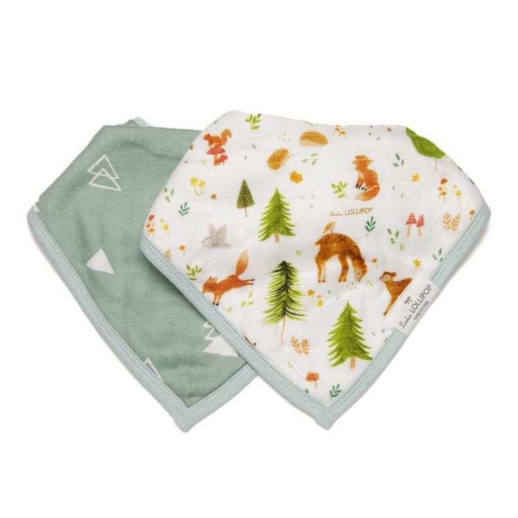 Loulou Lollipop LOULOU LOLLIPOP MUSLIN BANDANA-BIB SET OF 2