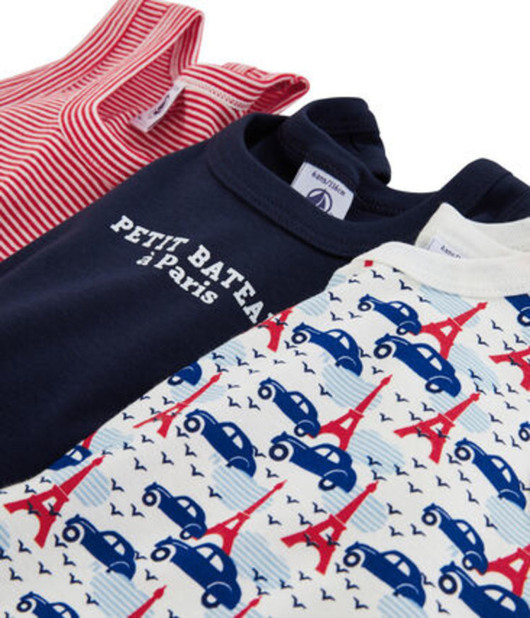Petit Bateau Trio de Débardeurs Garçon Petit Bateau
