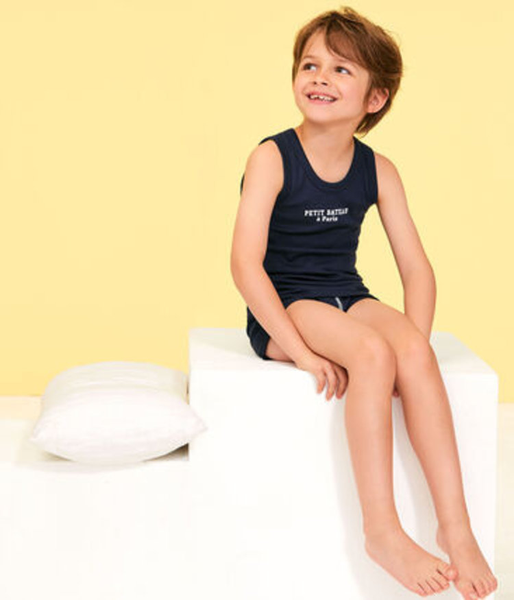 Petit Bateau Trio de Débardeurs Garçon Petit Bateau