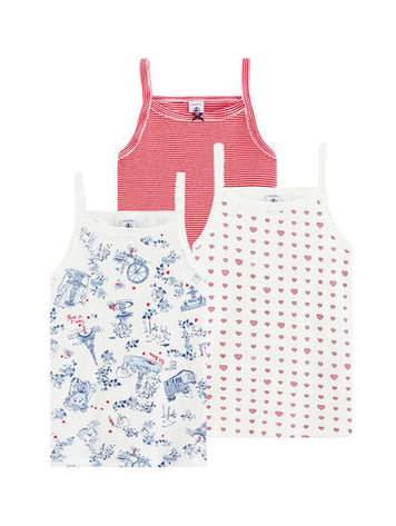 Petit Bateau Trio de  Camisoles Fille Petit Bateau