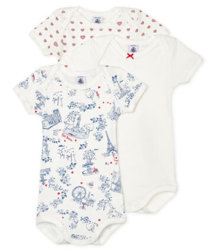 Petit Bateau Petit Bateau Girl's Onesie Trio