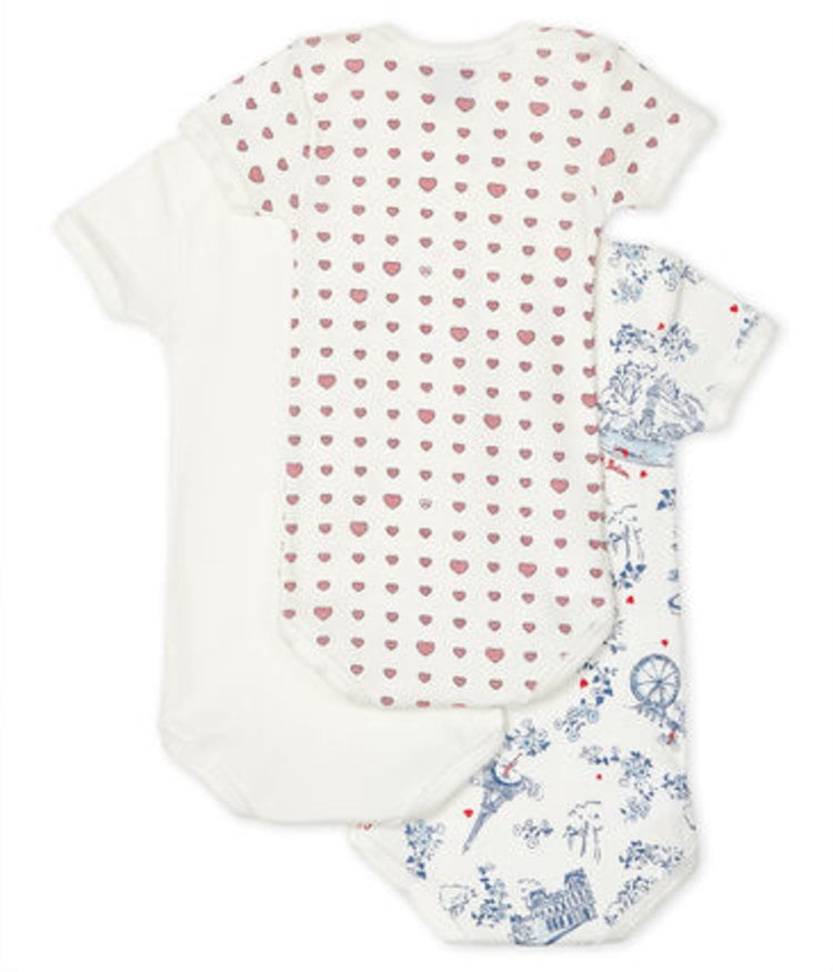 Petit Bateau Petit Bateau Girl's Onesie Trio
