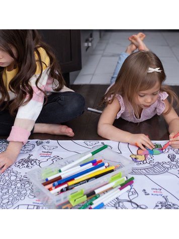 Bimoo COLORING MULTILINGUAL TABLECLOTH