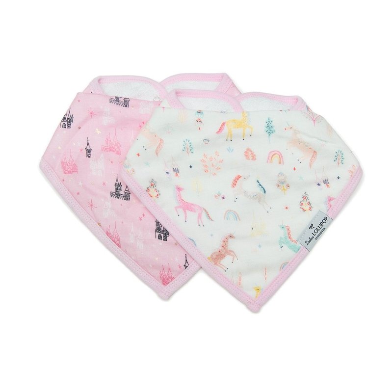 Loulou Lollipop LOULOU LOLLIPOP MUSLIN BANDANA-BIB SET OF 2