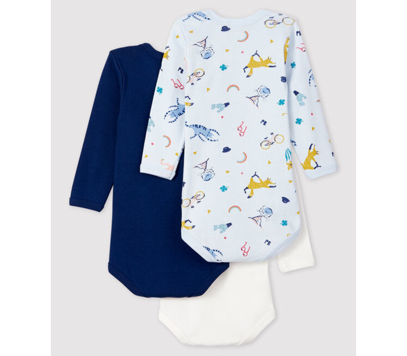 Petit Bateau 5943100 Lot de 3 Bodies