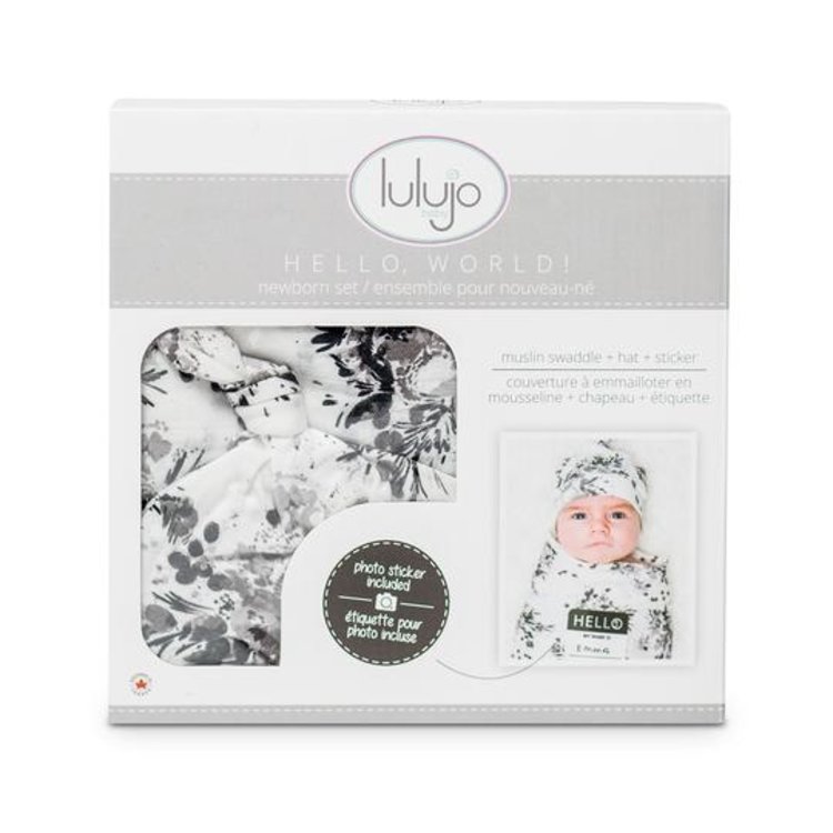 Lulujo LULUJO SWADDLING BLANKET & MATCHING HAT