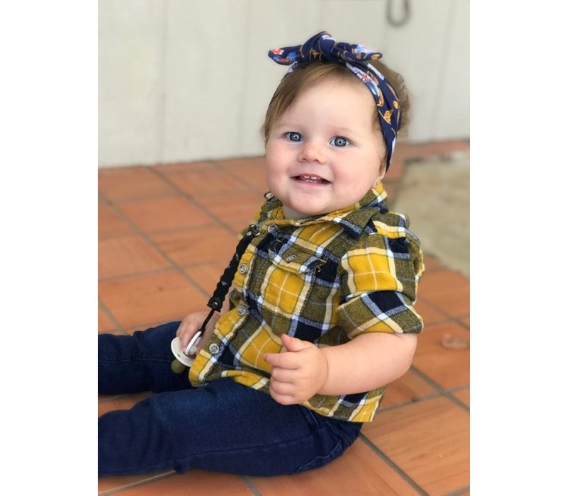 Bandeau Top Knot Blue Paradise Baby Wisp