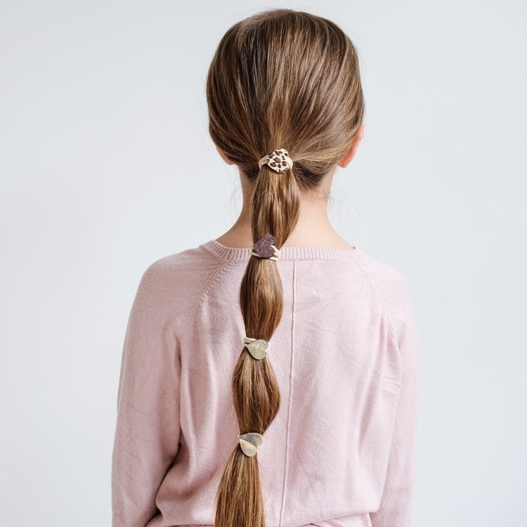 Mimi & Lula ÉLASTIQUES À CHEVEUX COEURS LÉOPARD MIMI & LULA