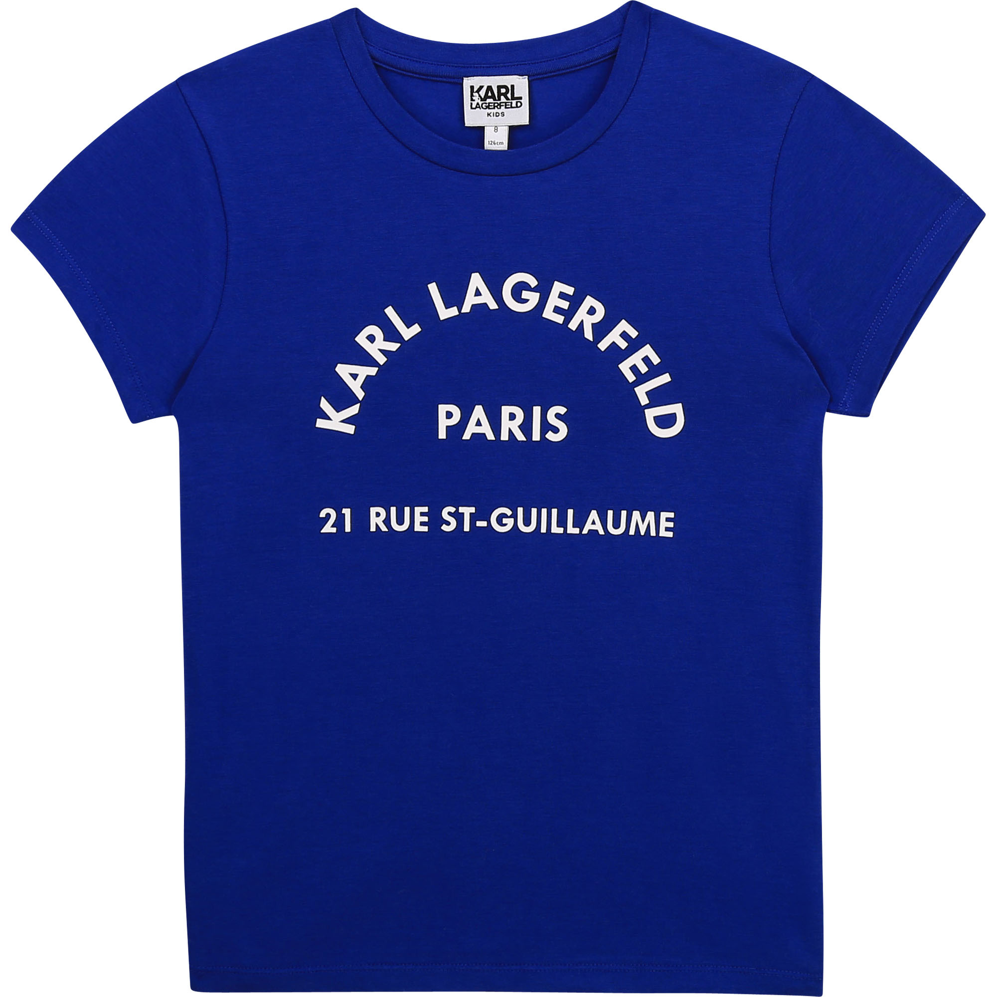 T Shirt Karl Lagerfeld Fille 8ans Bleu Z15M59 PE21