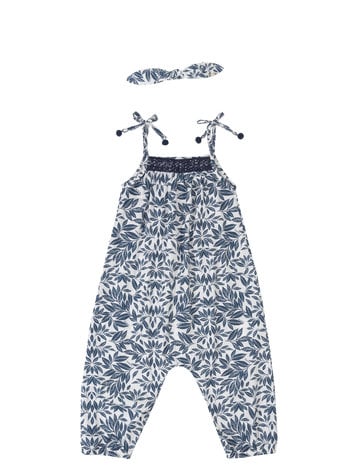 Up Baby Upbaby Girls Jumpsuit with headband