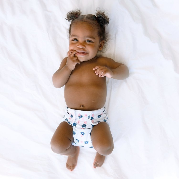 La Petite Ourse LA PETITE OURSE 10-35lb  POCKET DIAPER (MOUSTACHE)