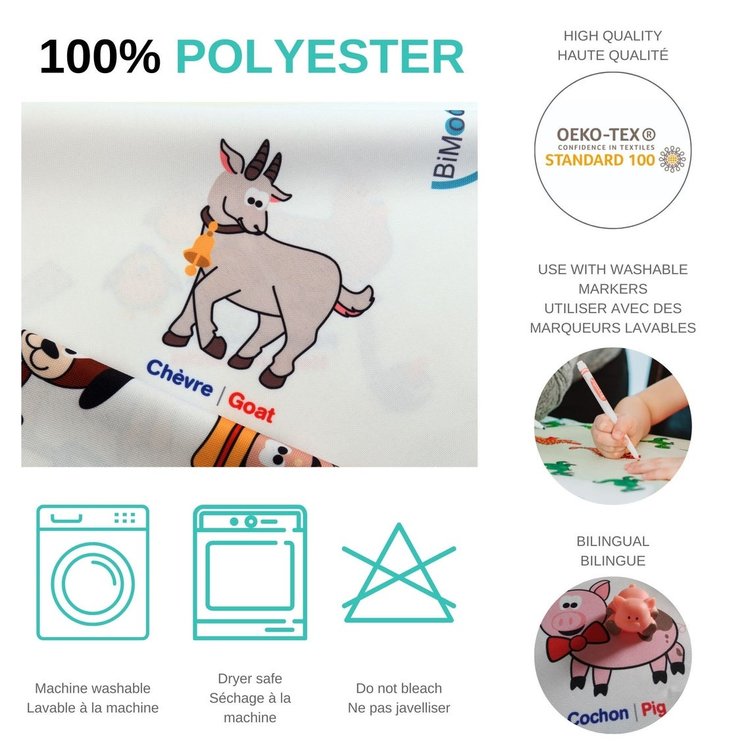 Bimoo NAPPE À COLORIER MULTILINGUE BIMOO