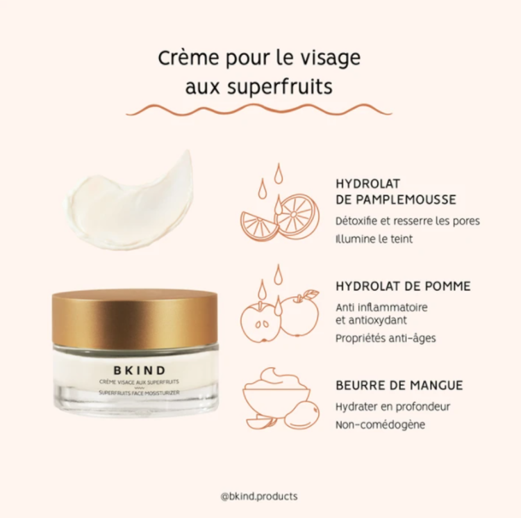 Bkind Crème Visage Superfruits BKIND
