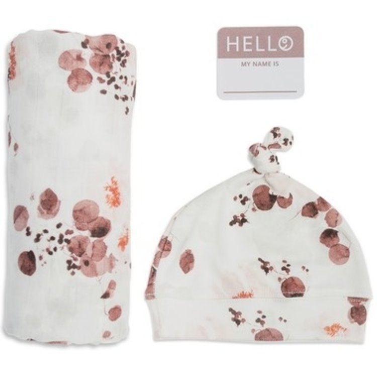 Lulujo LULUJO SWADDLING BLANKET & MATCHING HAT