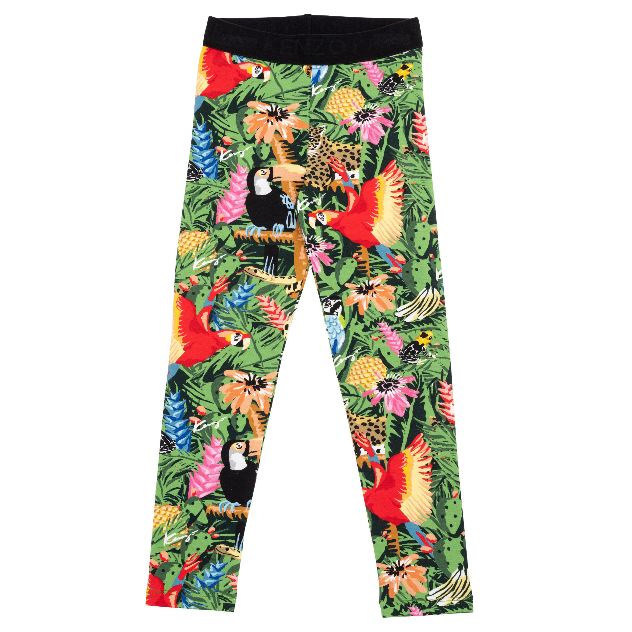 Legging Kenzo Kids Fille 6 Ans Vert Tropical K14188 PE22