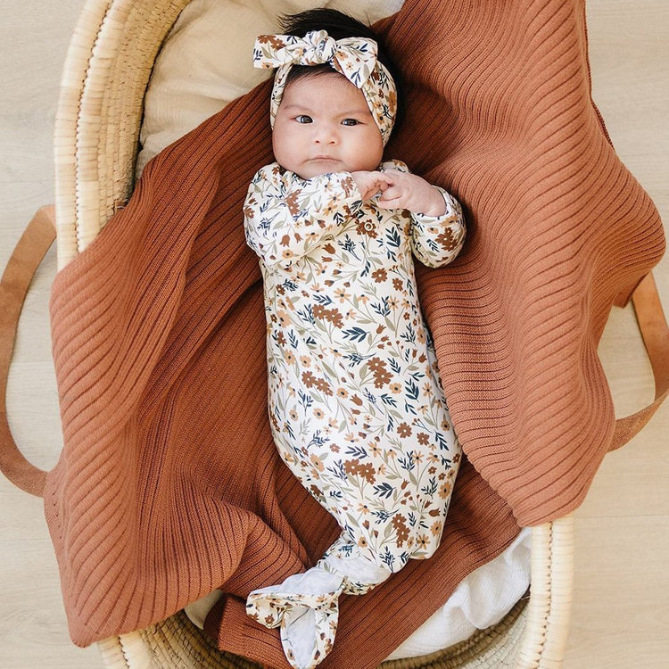 Mebie Baby Mebie Baby Wildflower Knot Gown