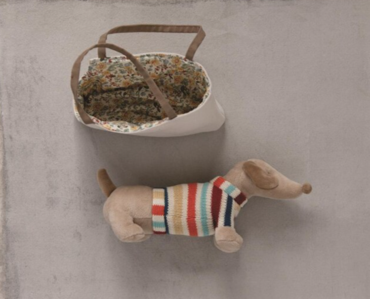 Creative Co-Op Bag & Plush Dog Creative Co-op