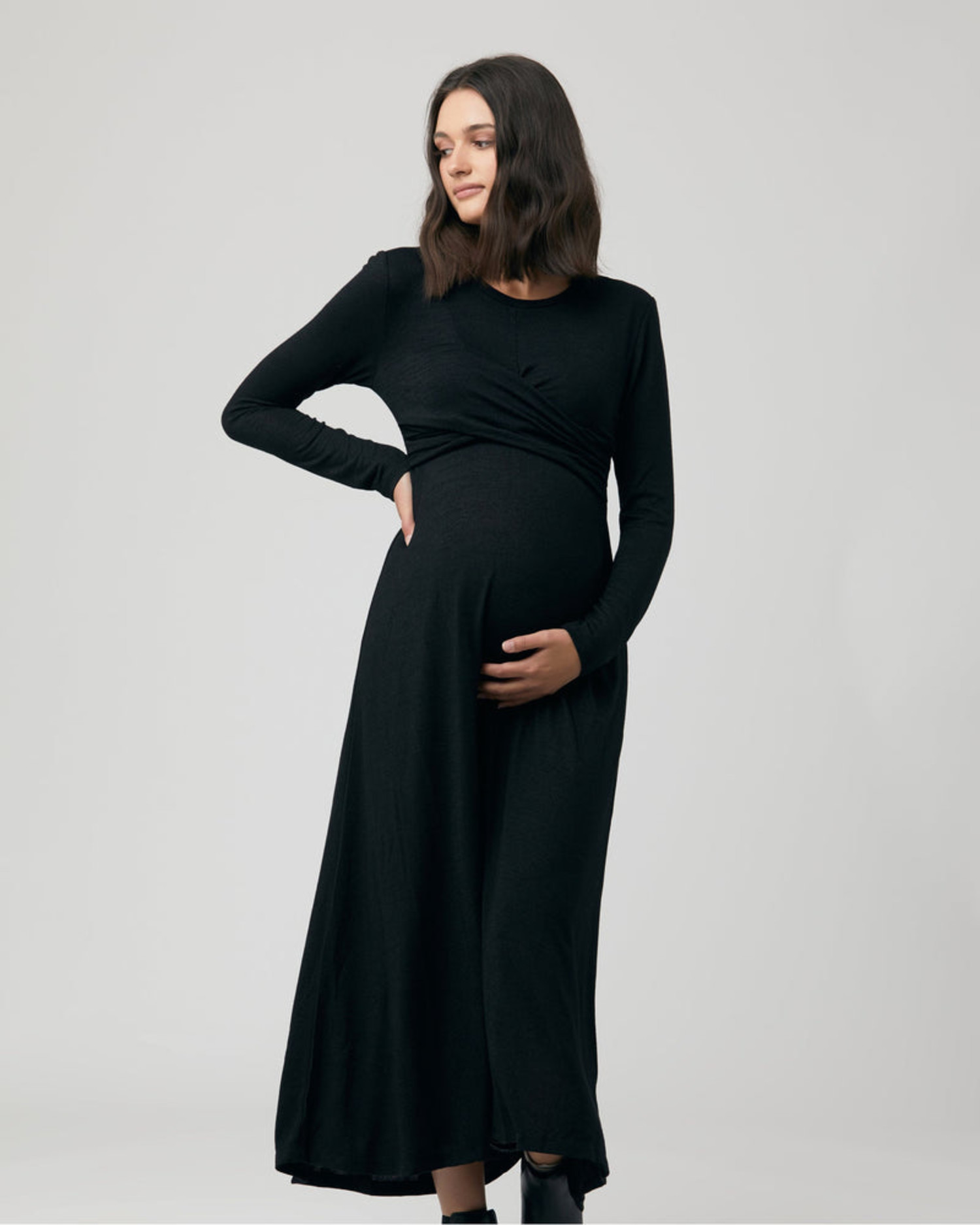 Jersey maternity dress with nursing access, Maternity dress / Nursing dress