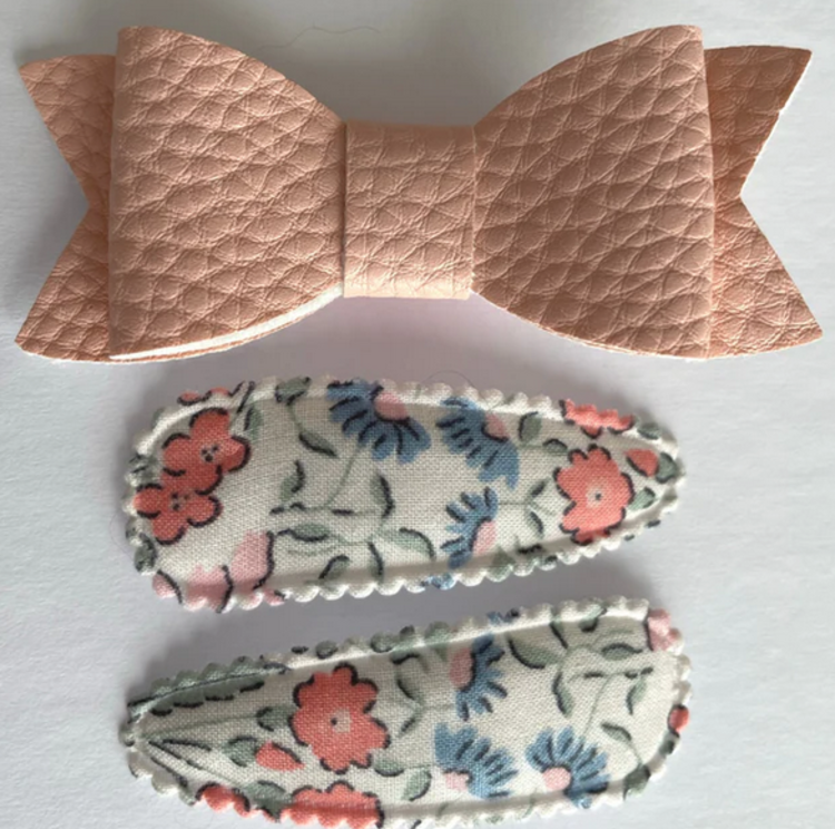 LOX LION Boucle de Faux Cuir et Barrettes en Coton Lox Lion Fille