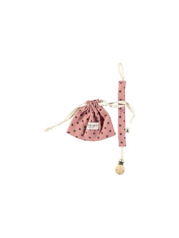Petit Indi Petit Indi Girl's Pacifier Clip & Bag