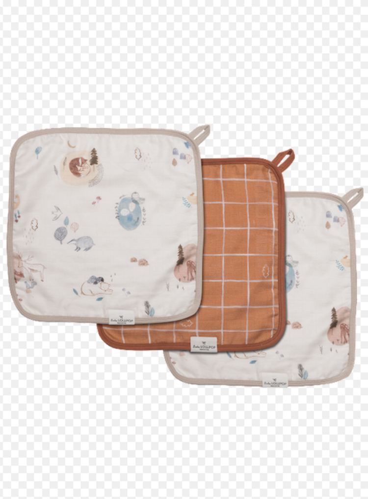 Loulou Lollipop LOULOU LOLLIPOP WASHCLOTH SET (X3)