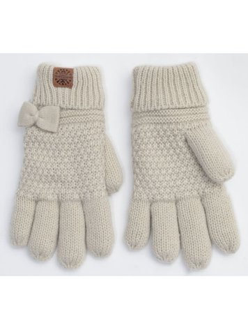 Calikids Girl's Knit Bow Gloves