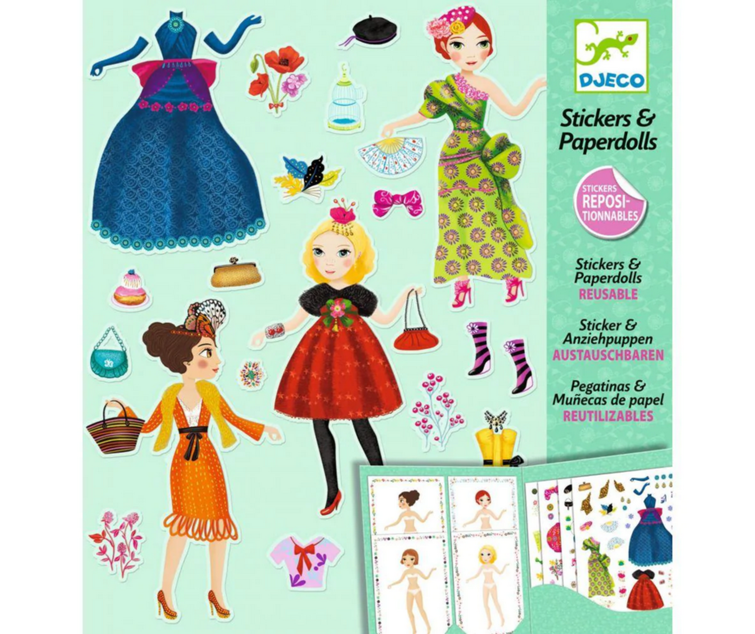 Djeco Dress up Paper Dolls Boutique L Enfantillon