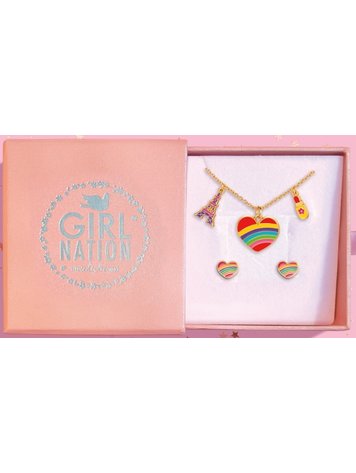 Girl Nation Ensemble Collier & Boucles D'Oreilles Girl Nation