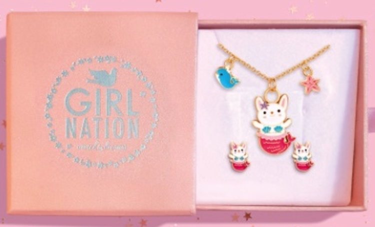 Girl Nation Girl Nation Girls Necklace and Earring Set