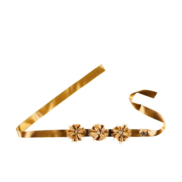 Le Chic Le Chic Girls Satin and Flowers Belt