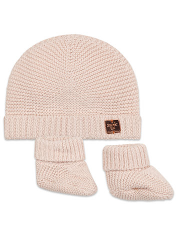 Carrément Beau Carrément Beau Girls Knit Hat and Booties