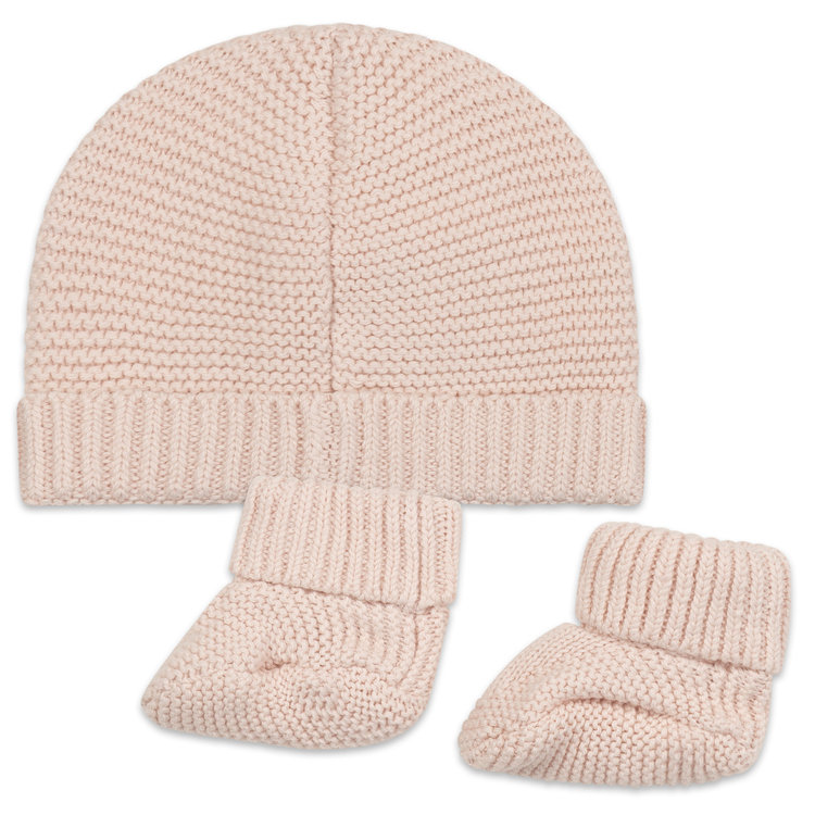 Carrément Beau Carrément Beau Girls Knit Hat and Booties