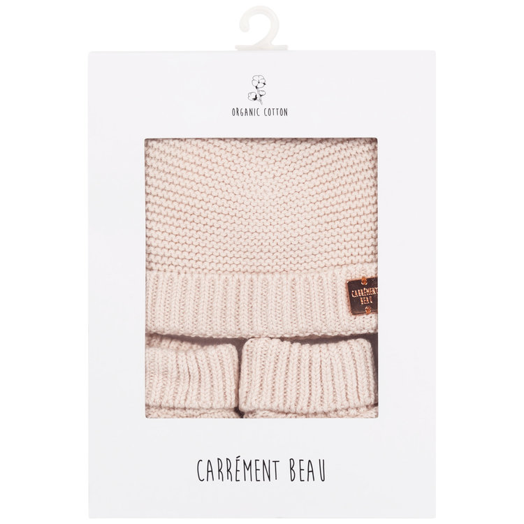 Carrément Beau Carrément Beau Girls Knit Hat and Booties