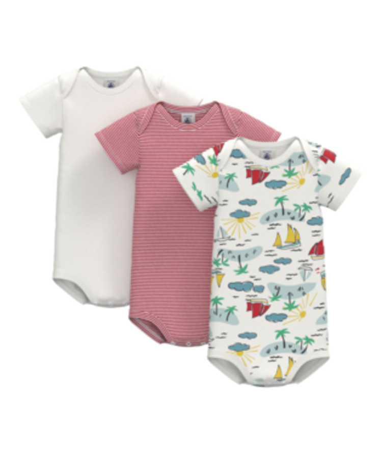 Petit Bateau Lot 3 Bodies Petit Bateau Garçon