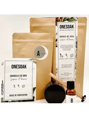 Onesoak Ensemble de Fabrication Bougie de Soya Onesoak
