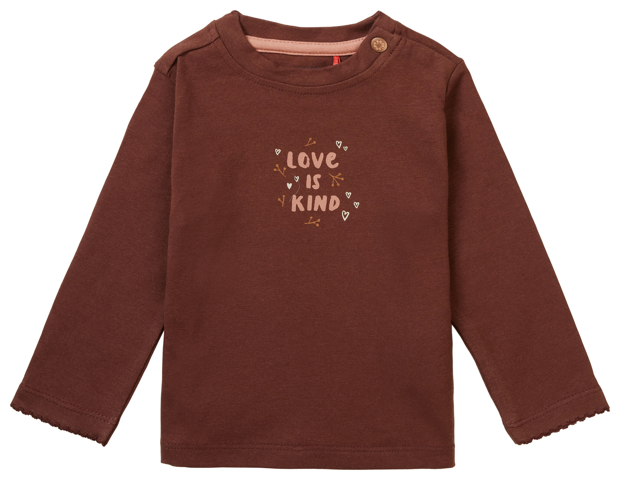 Girls long sleeve brown t shirt sales