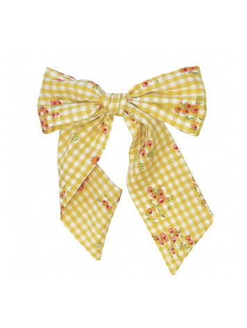 Rockahula Rockahula Girls Long Yellow Printed Bow