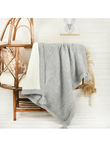 Baby Cosy Cable Knit Blanket Boutique L Enfantillon