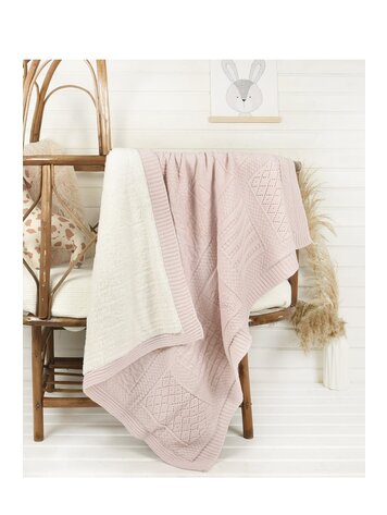Baby Cosy Couverture Maille Torsadé Baby Cosy