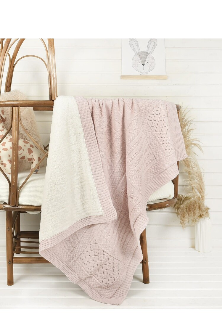 Baby Cosy Couverture Maille Torsadé Baby Cosy