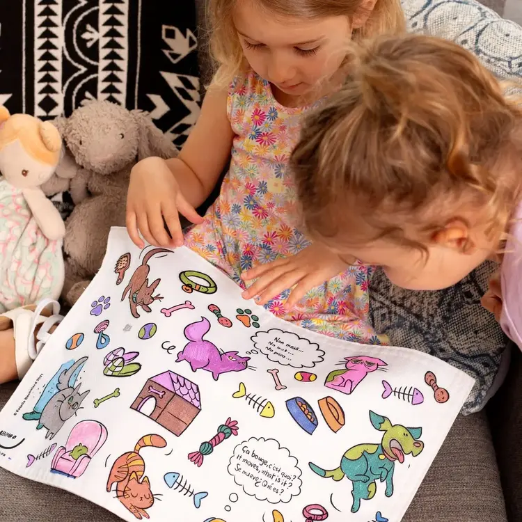 Bimoo BIMOO MULTILINGUAL COLORING PLACEMAT