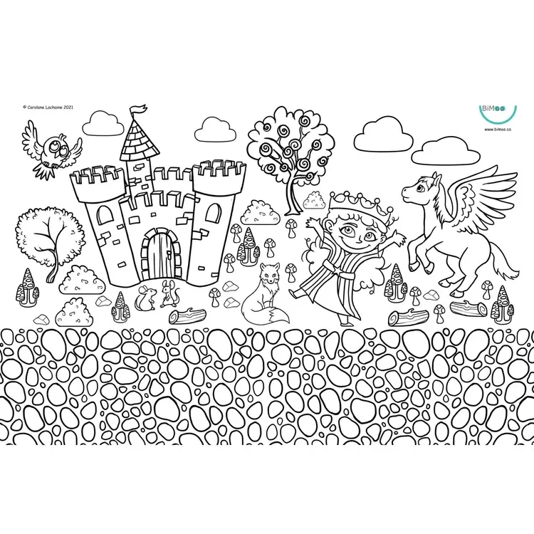 Bimoo BIMOO MULTILINGUAL COLORING PLACEMAT